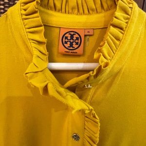 Tory Birch Ruffle Color Pique Shirt XL